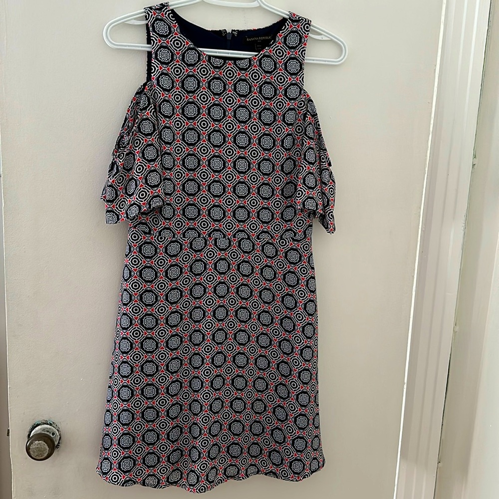 Banana Republic Cold Shoulder A-Line Dress